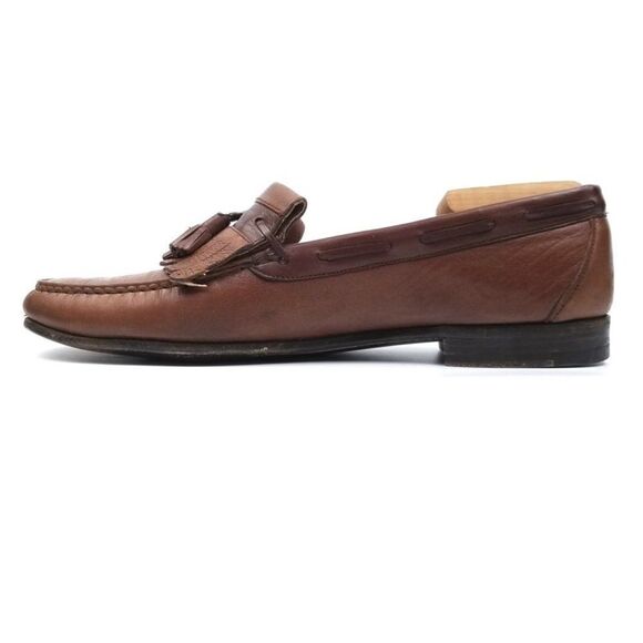 Bally Kiltie Tassel Loafers Slip On Driving Shoes Brown Leather Preppy Old Money main image 6